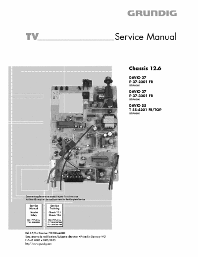 Grundig Beko Davio 37/55 Komplettes Manual Grundig Original